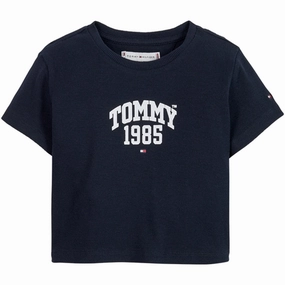 Premium Cotton Tommy Hilfiger Tommy Varsity Rib T-shirt Desert Sky