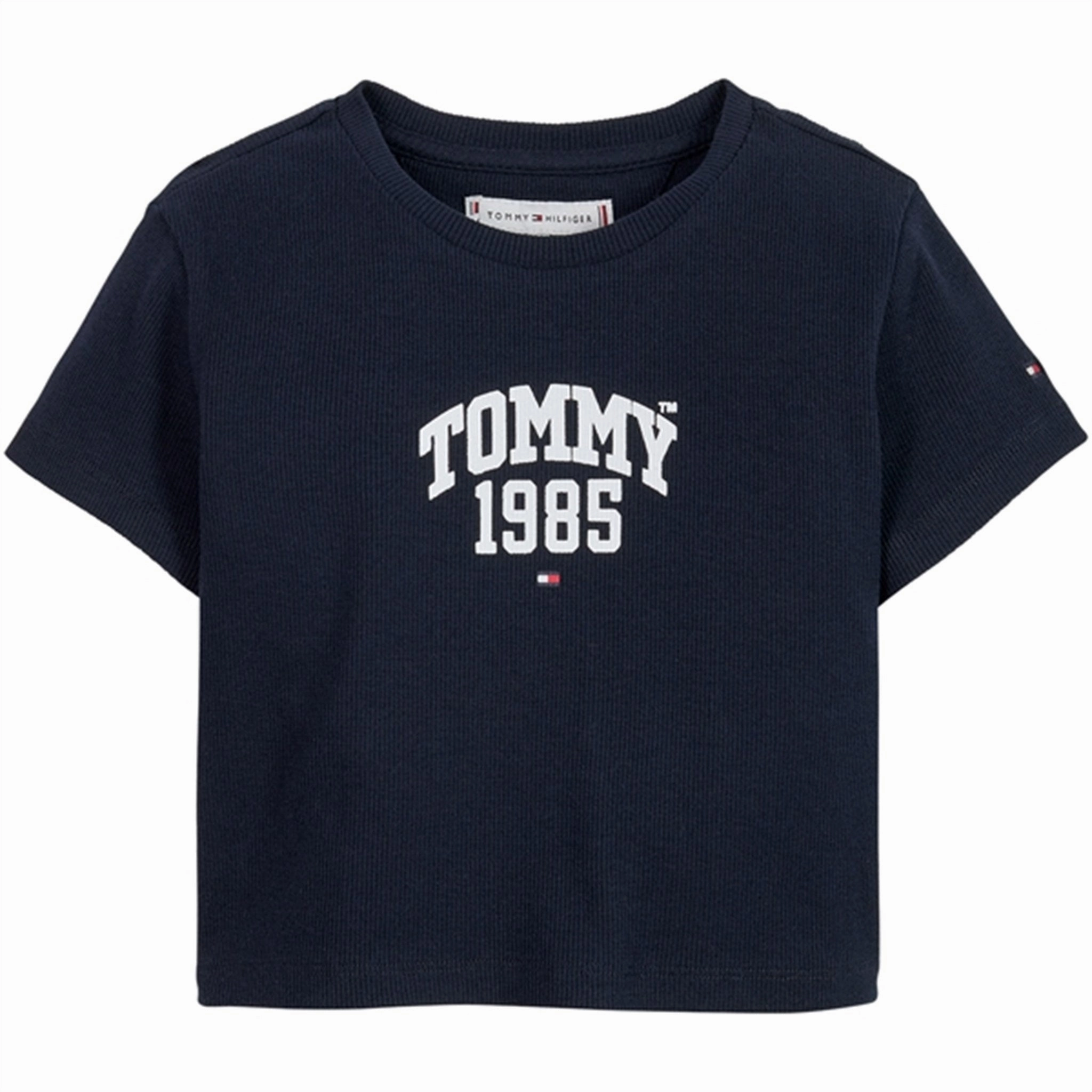 soft look suitable for all genders Tommy Hilfiger Tommy Varsity Rib T-shirt Desert Sky