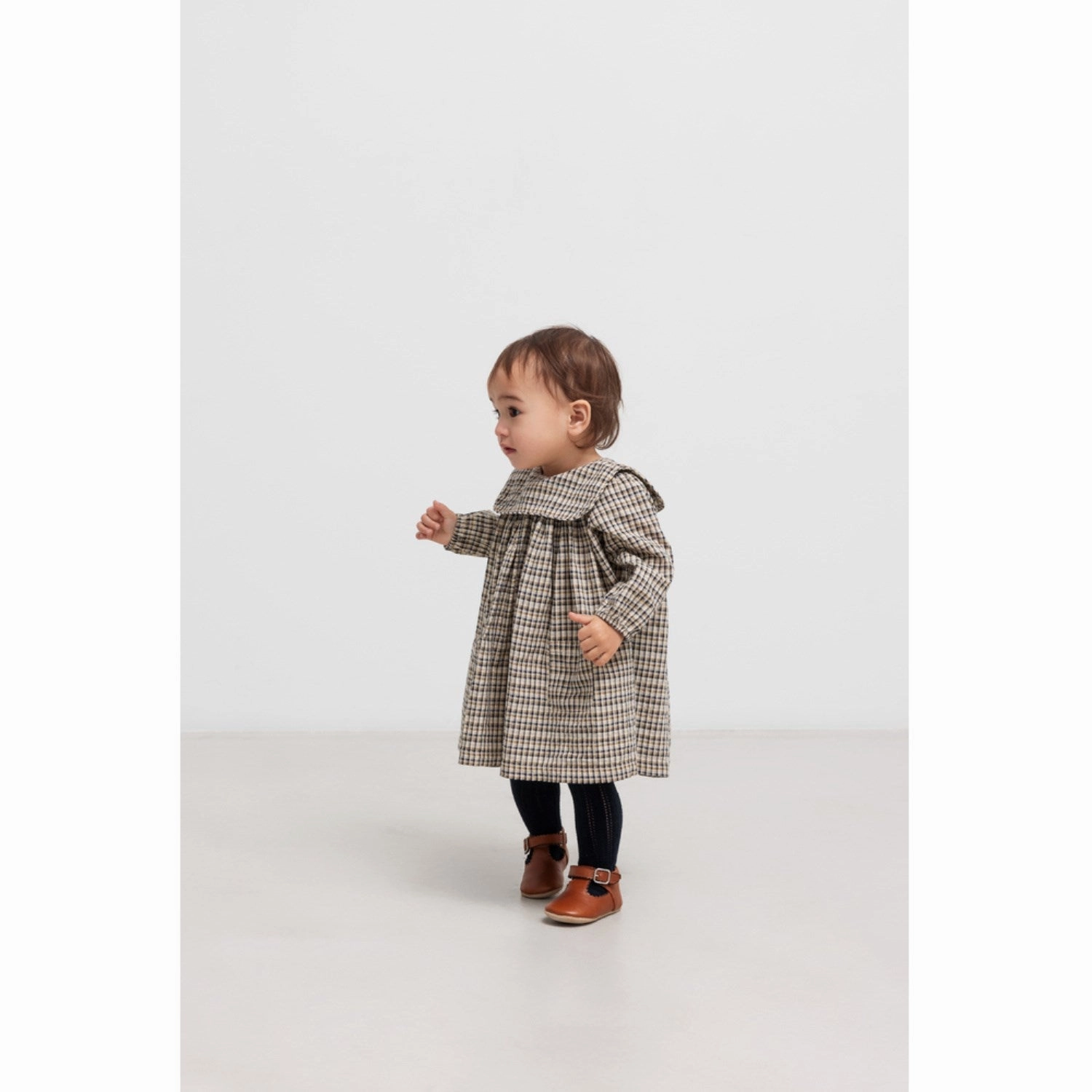 MarMar Seersucker Check Pilot Navy Check Dulle Dress Easy Vibe