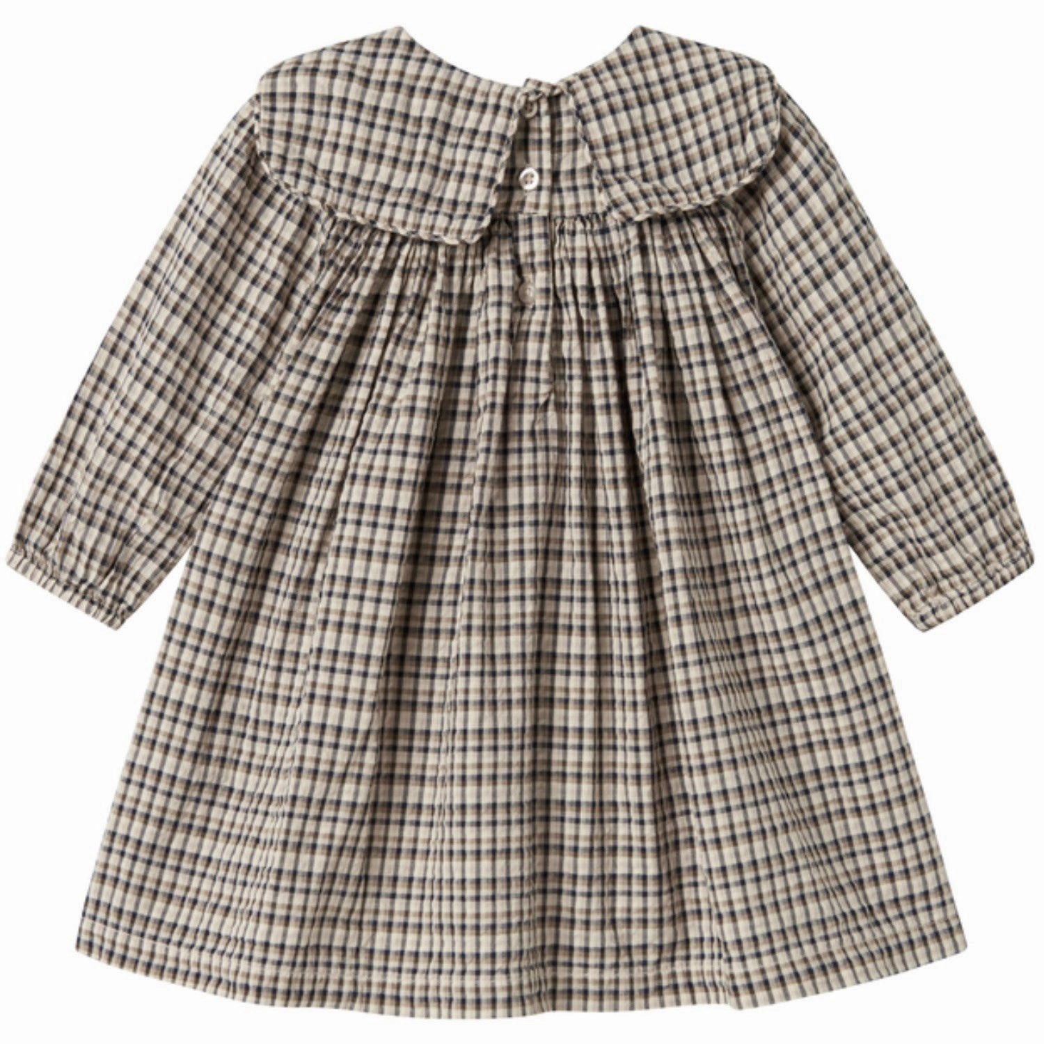 MarMar Seersucker Check Pilot Navy Check Dulle Dress Cozy and Comfortable