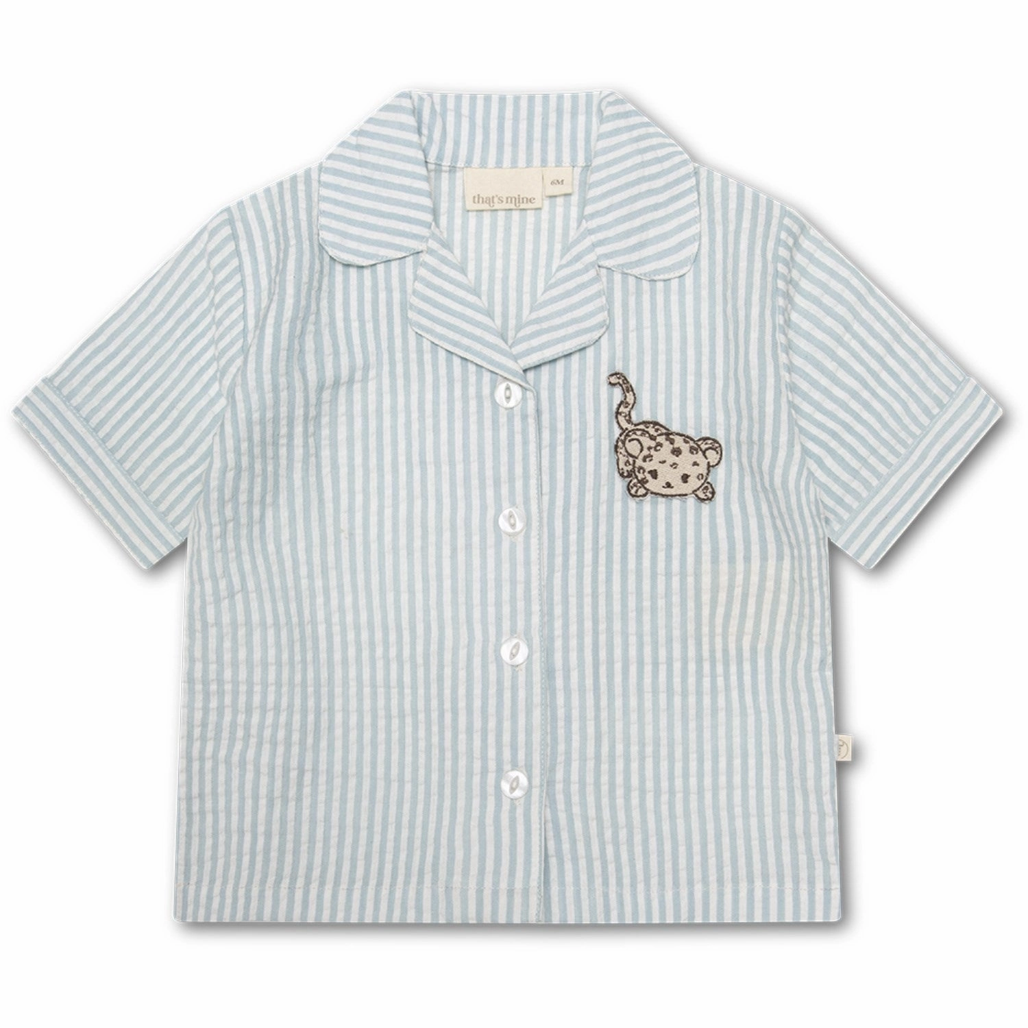 That's Mine Blue Stripe Ino Shirt Polished Placket