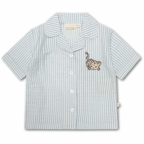 That's Mine Blue Stripe Ino Shirt Polished Placket