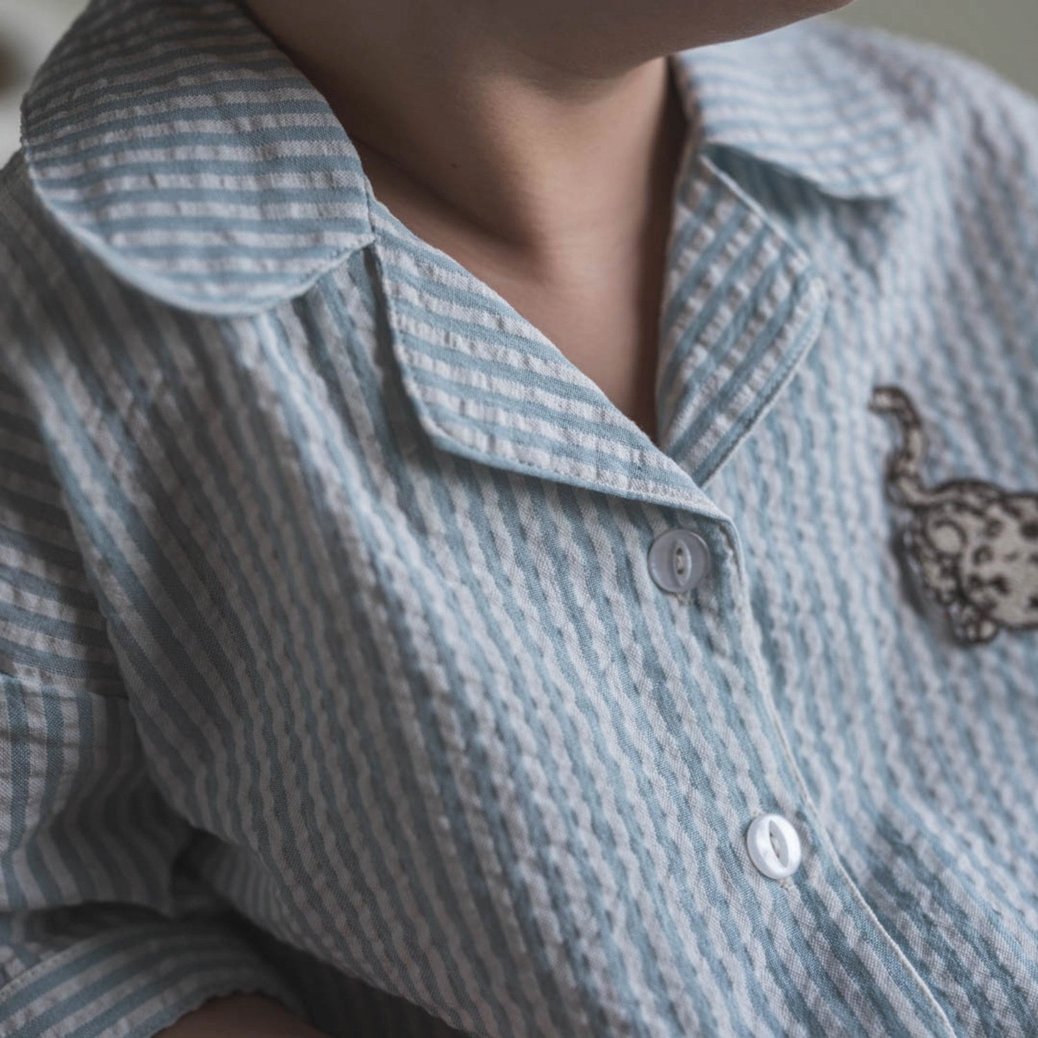 Athletic Cut Abrasion resistant That's Mine Blue Stripe Ino Shirt