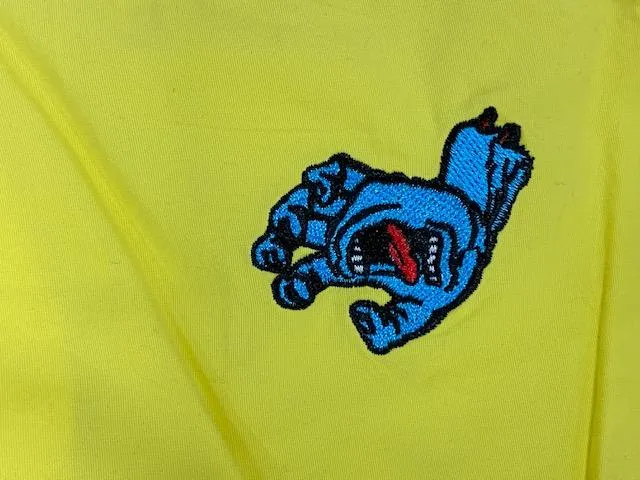 Santa Cruz costume da mare a pantaloncino Swimshort Classic Dot giallo Double Layered Panels Fade Resistant Fabric