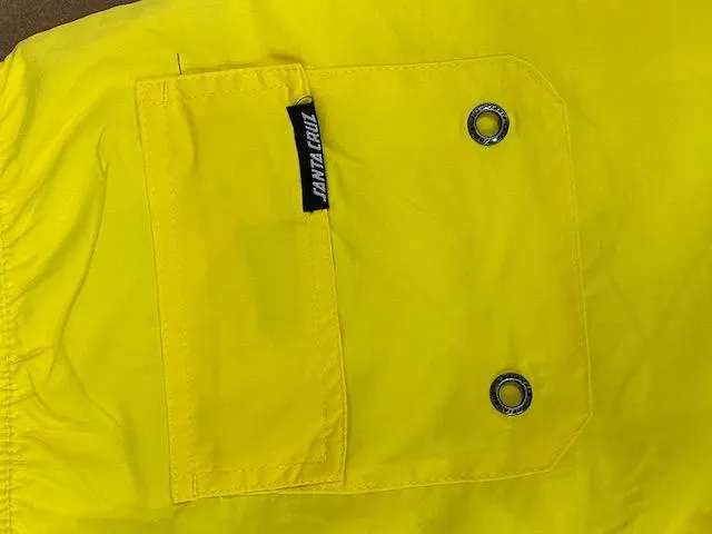 Santa Cruz costume da mare a pantaloncino Swimshort Classic Dot giallo Fade Resistant Multi Pocket Design