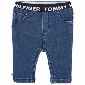 Tommy Hilfiger Baby Monotype Denim Pants Denim Medium Neutral Cut Cool And Simple
