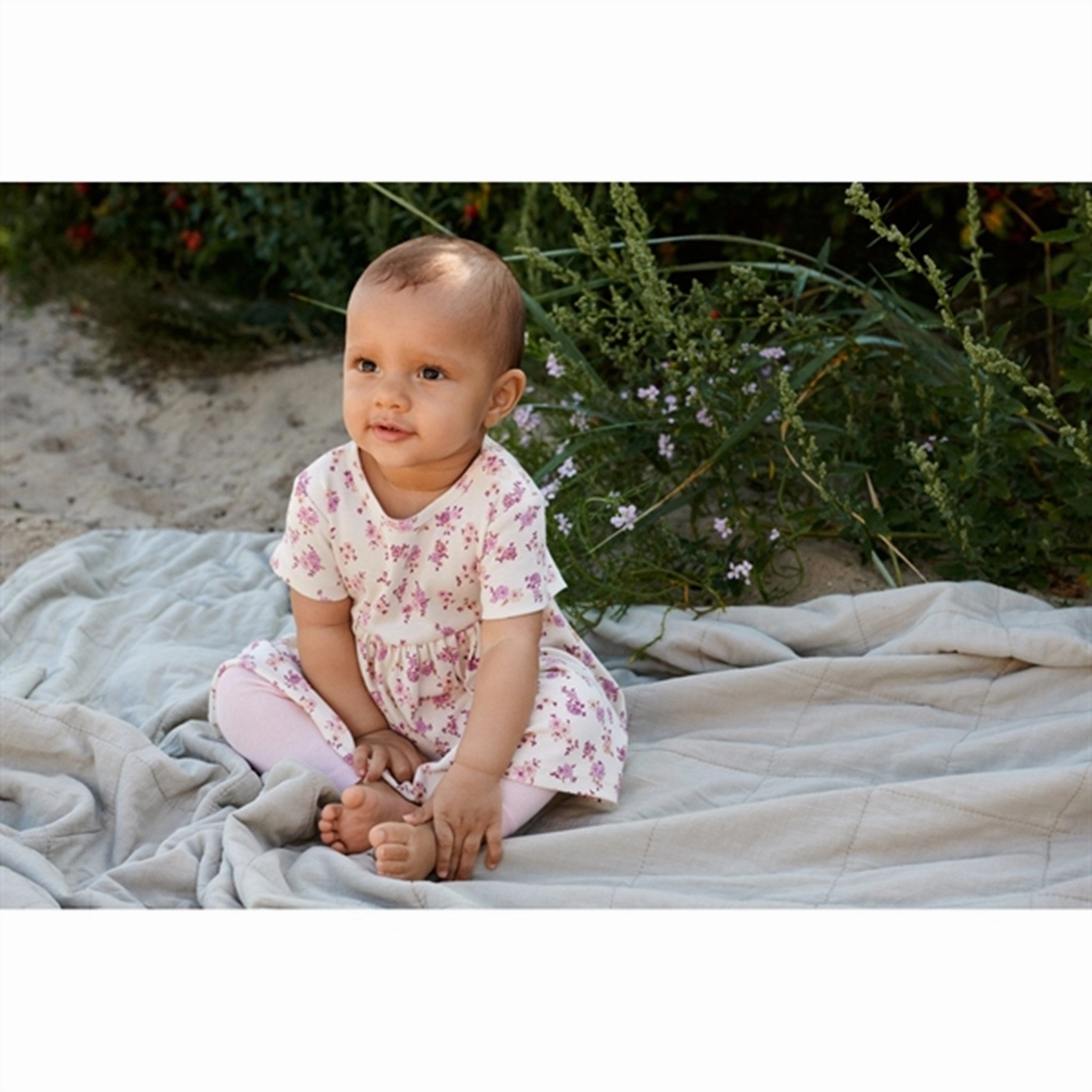 Casual Smart Work Ready Wheat Shell Flowers Jersey Dress Nova