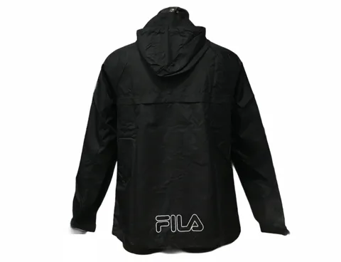 Fila giacca a vento da donna Enan 683377 002 nero Hidden Zipper Closure Adjustable Drawstring Hood