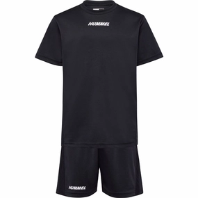 Ventilated Mesh Panels basketball clothing Hummel Black/Black Multi Pl Set Kids