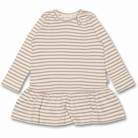 Padded-Bust Petit Piao Rose Fawn Dress Modal Striped