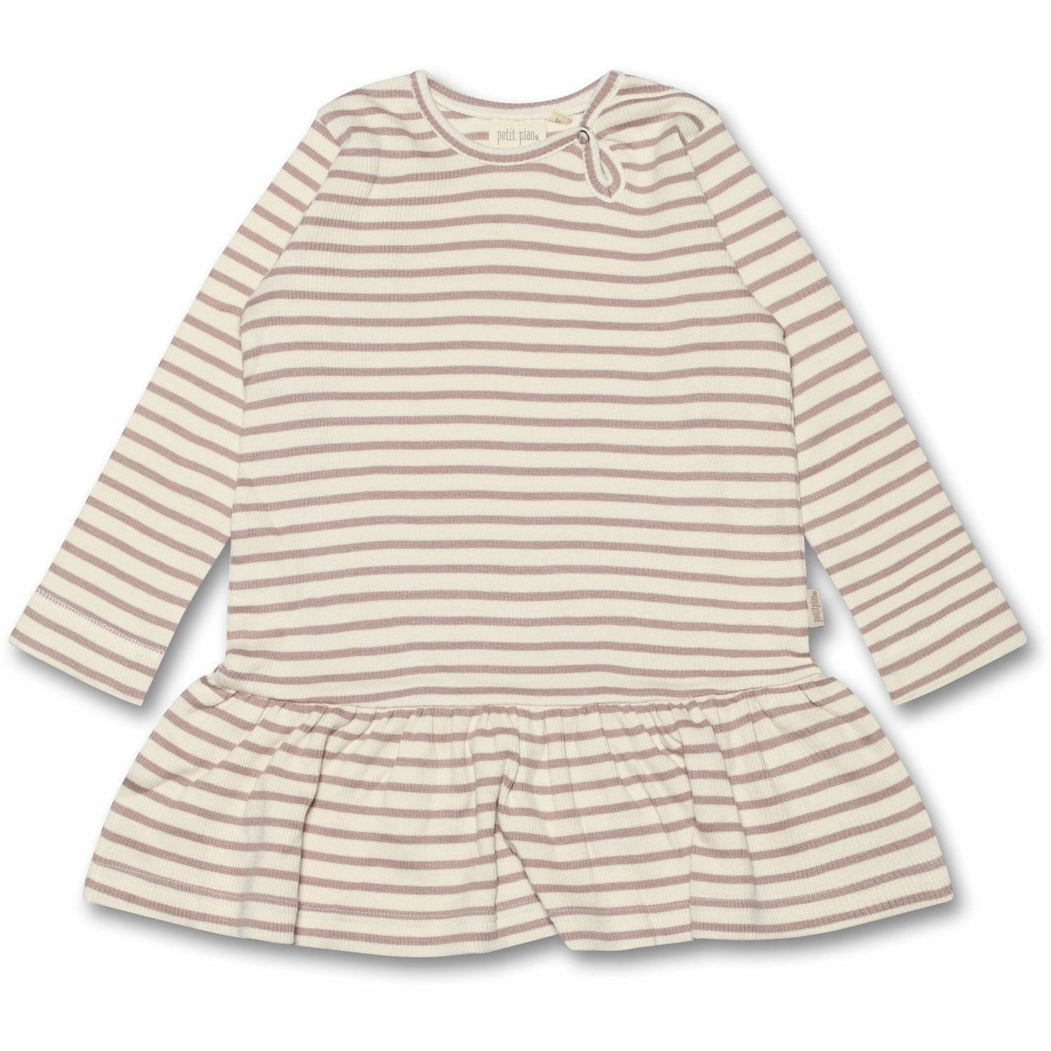 Padded-Bust Petit Piao Rose Fawn Dress Modal Striped