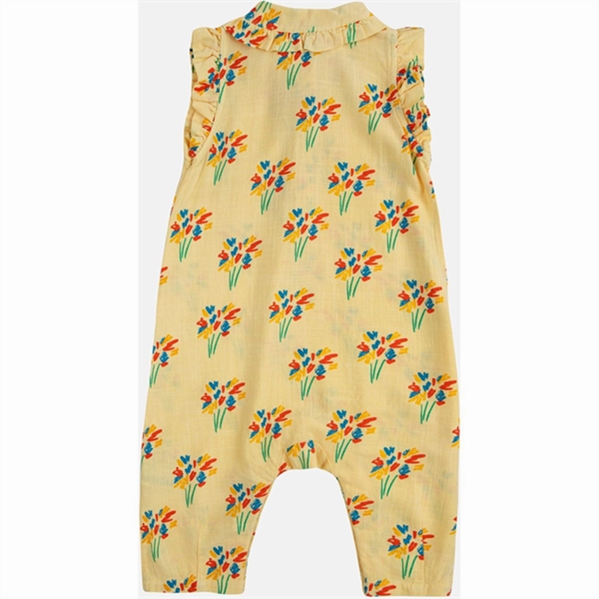 Essential Everyday Elegant Casual Bobo Choses Baby Fireworks All Over Woven Overall Sleeveless Light Yellow