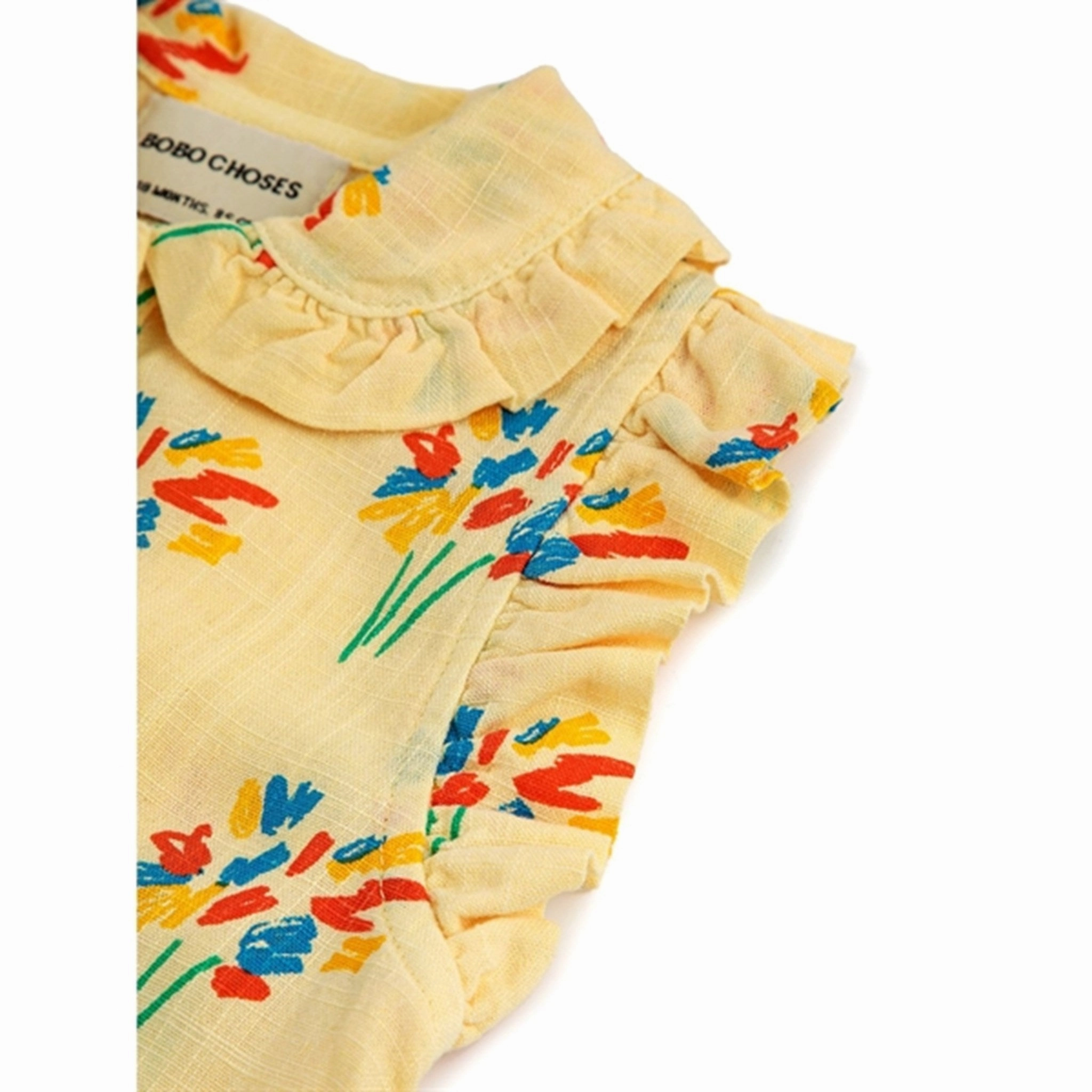 Sporty Elegant Bobo Choses Baby Fireworks All Over Woven Overall Sleeveless Light Yellow