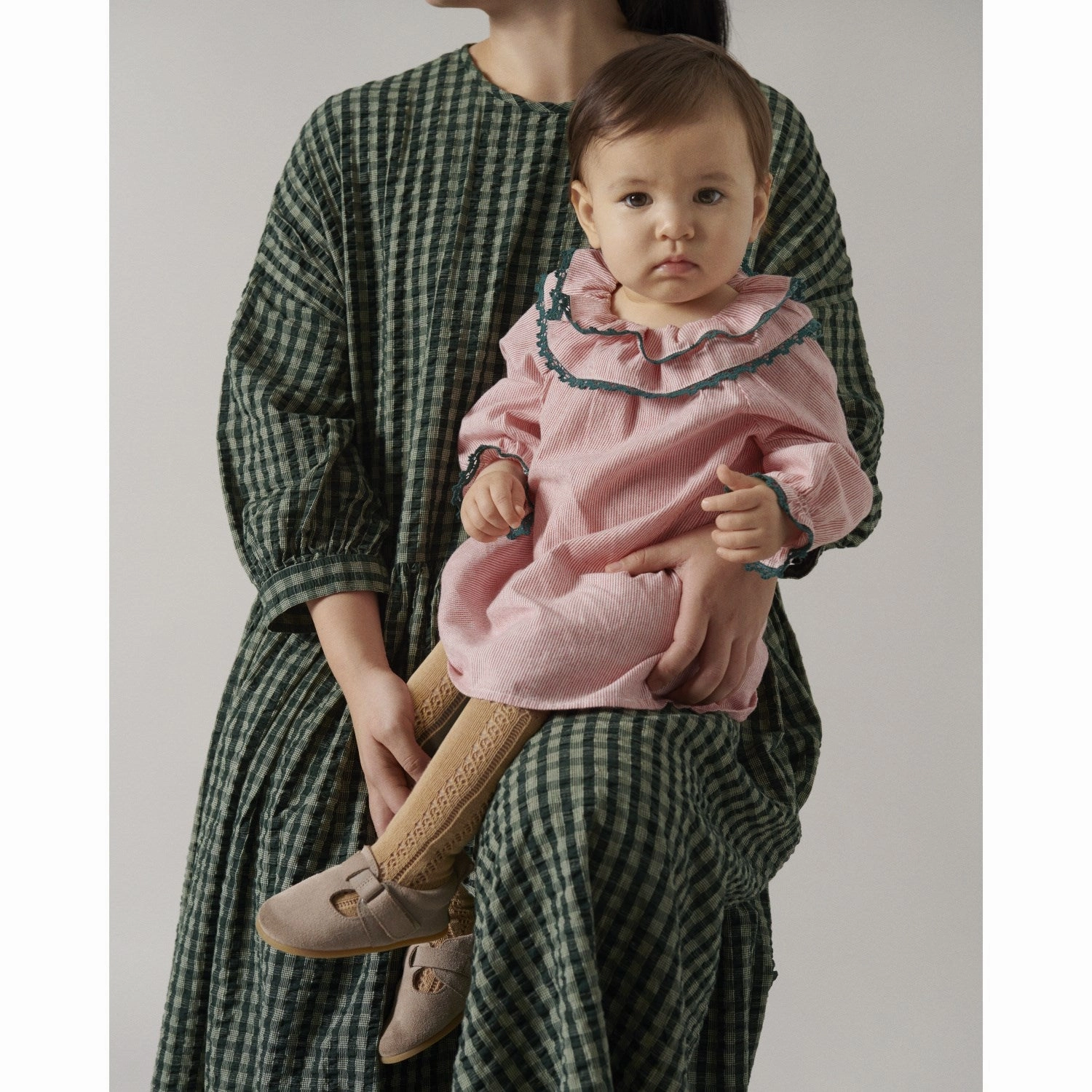 Daily Casual Knot-Detail MarMar Fine Cotton Red Hairline Stripe Dariella Dress