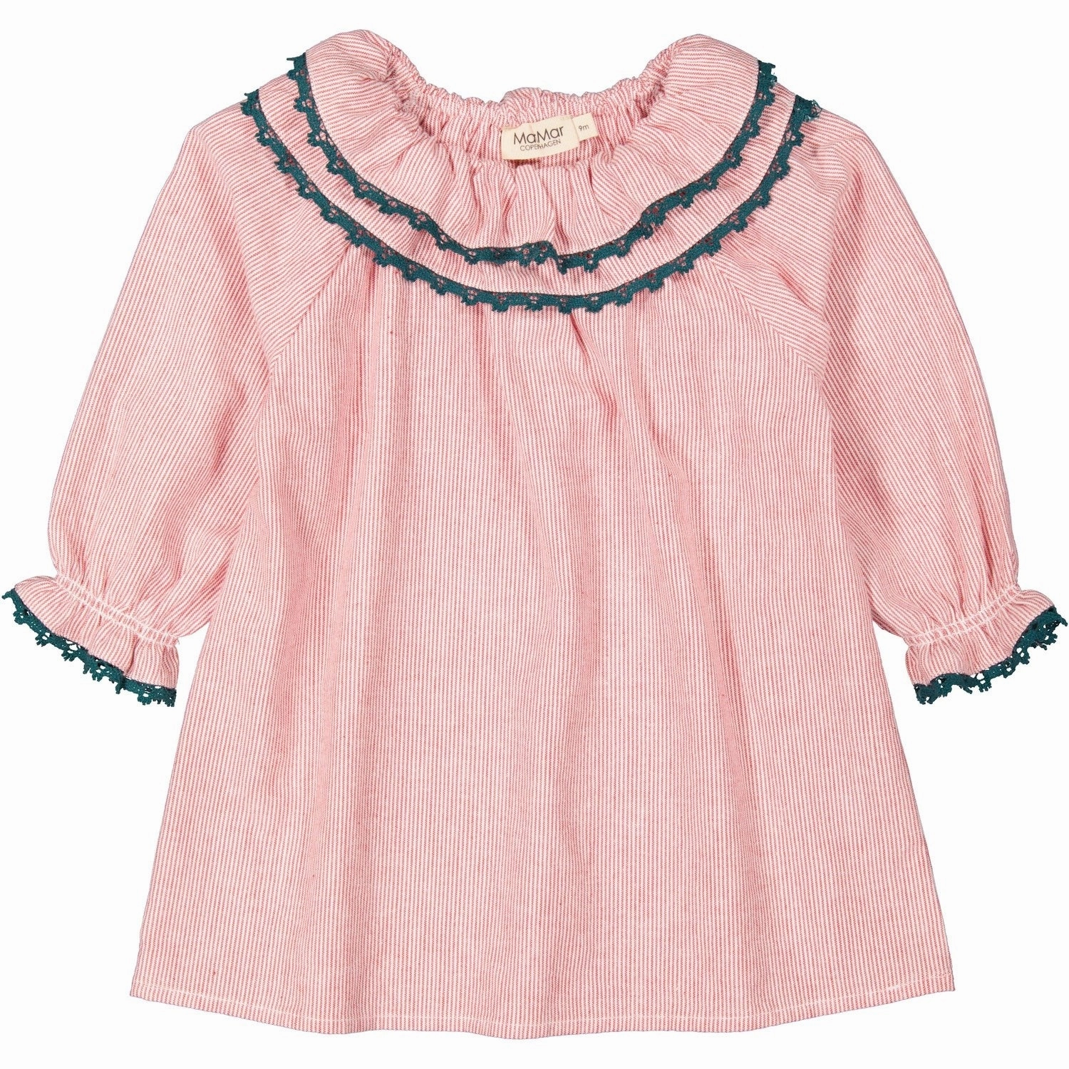 Refined fit MarMar Fine Cotton Red Hairline Stripe Dariella Dress