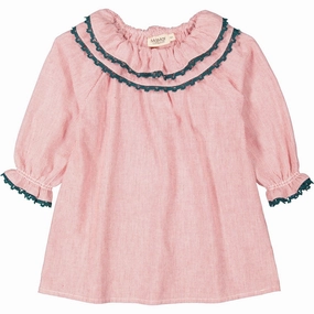 MarMar Fine Cotton Red Hairline Stripe Dariella Dress Effortless Pair Weekend Vibe