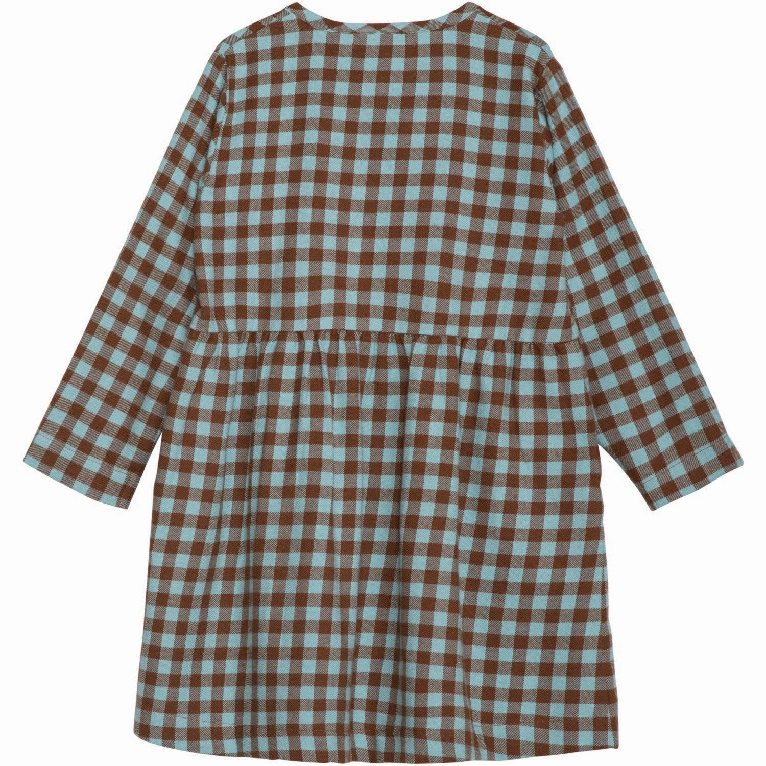 Serendipity Coffee Checks Brushed Dress Easy to Wear