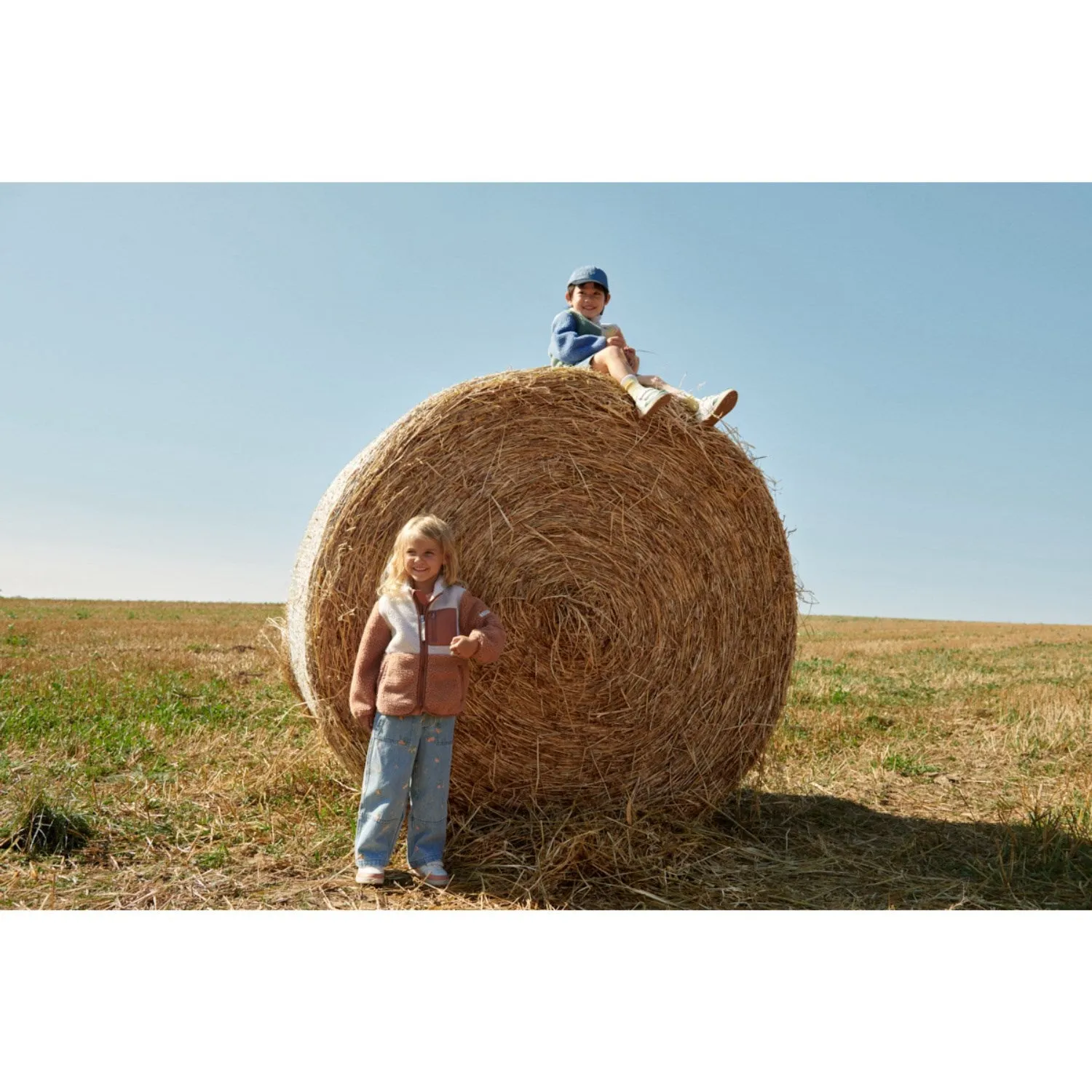 LIEWOOD Peach / Light Blue Denim Cesar Printed Denim Pants Spring Mood Bold Comfortable Edge