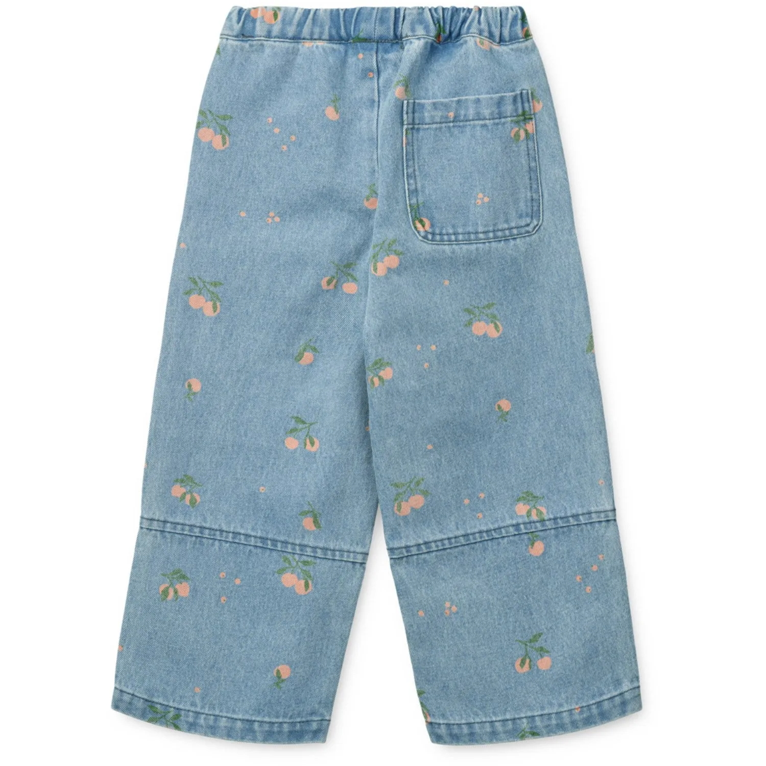 Daily Fit LIEWOOD Peach / Light Blue Denim Cesar Printed Denim Pants