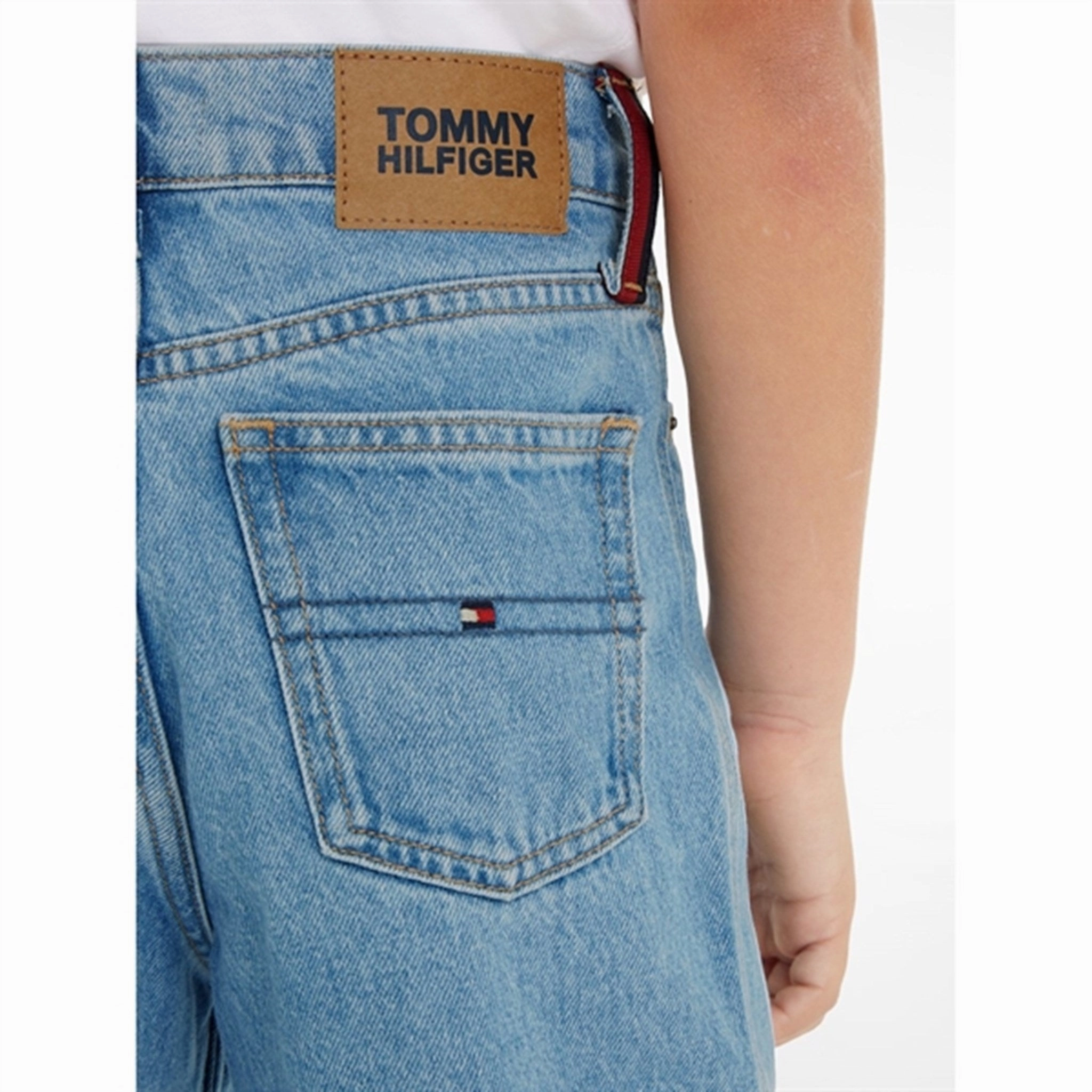 Luxury Textured Athlete Fit Casual Cool Tommy Hilfiger Mabel Flared Jeans Saltpepperlt
