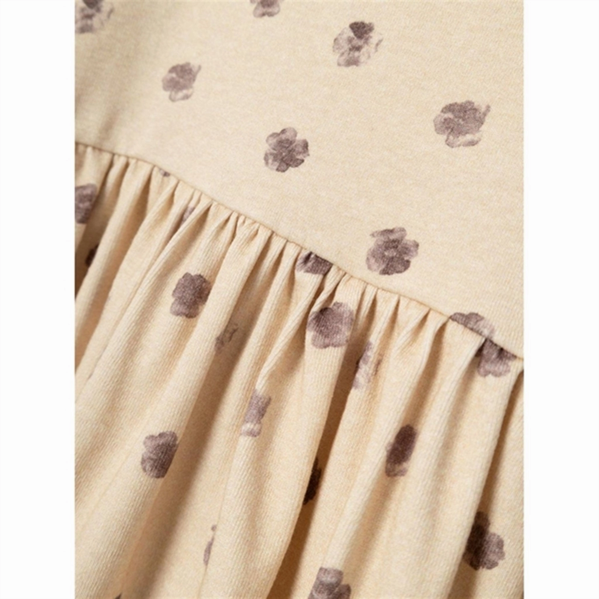 Color-Blocked Date Ready Lil'Atelier Fog Flower Gaya 3/4 Loose Dress