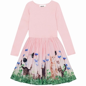 Molo Yin Yang Kitten Casie Dress Quiet Mood Lightweight Fit