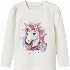 V-Neck Name It Cloud Dancer Nmfkrulle Ls Top Box