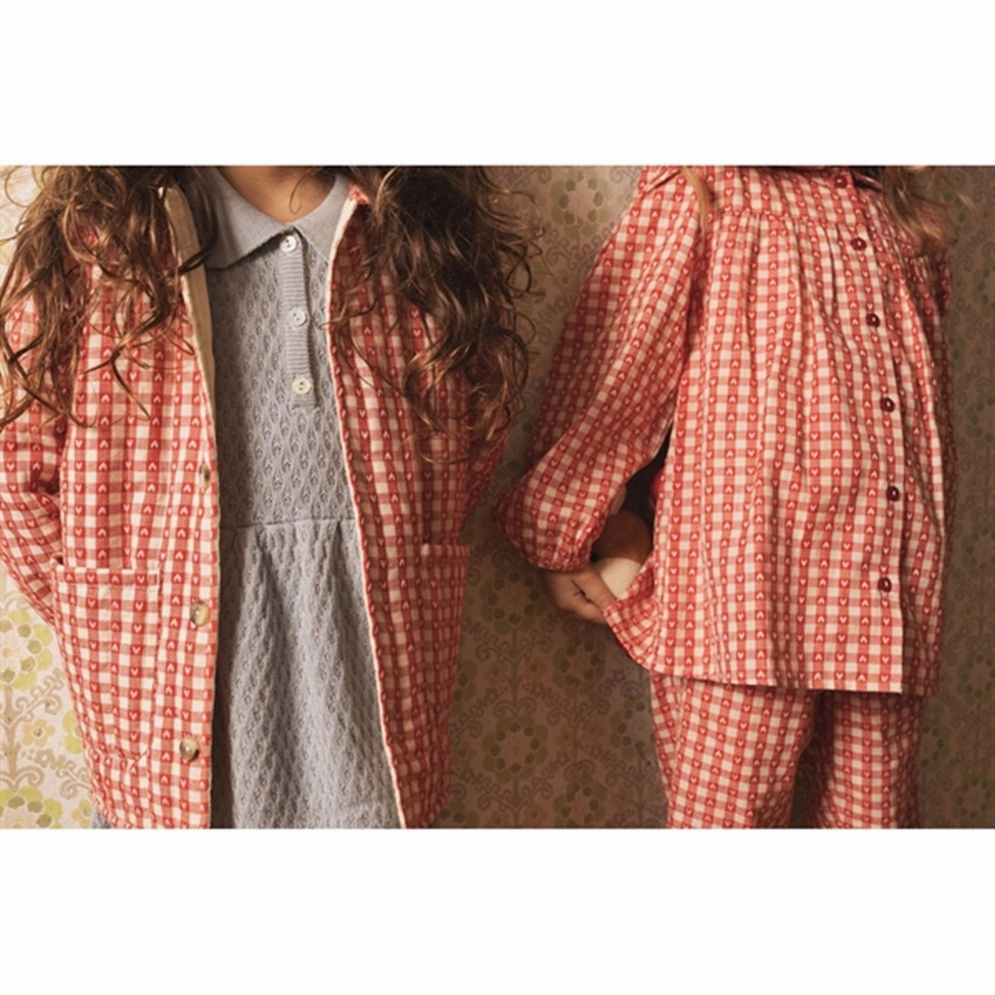 Fl?ss Ally Shirt Heart Gingham Layering Piece