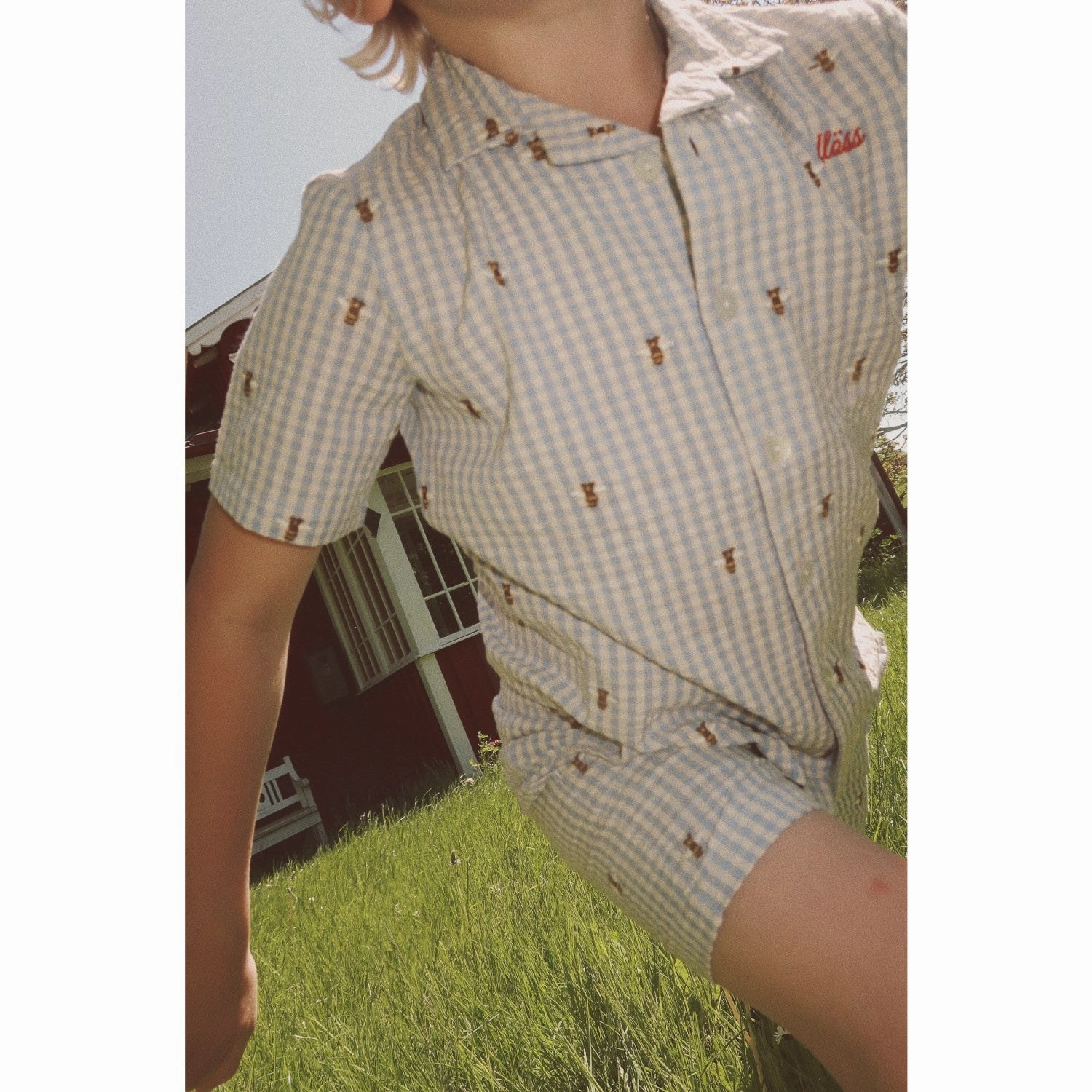 Warm Insulation Layering Essential Fl?ss Bee Gingham Oliver Shirt