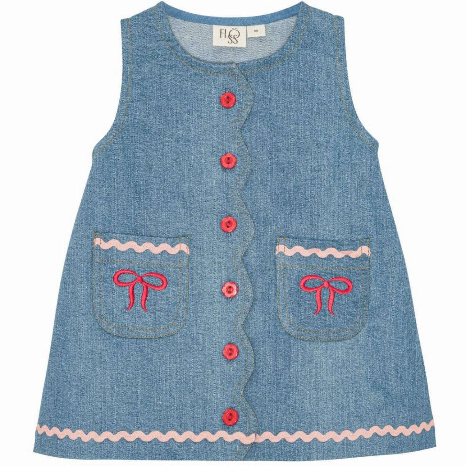 Move Free Fl?ss Mid Blue Rinse Hazel Dress