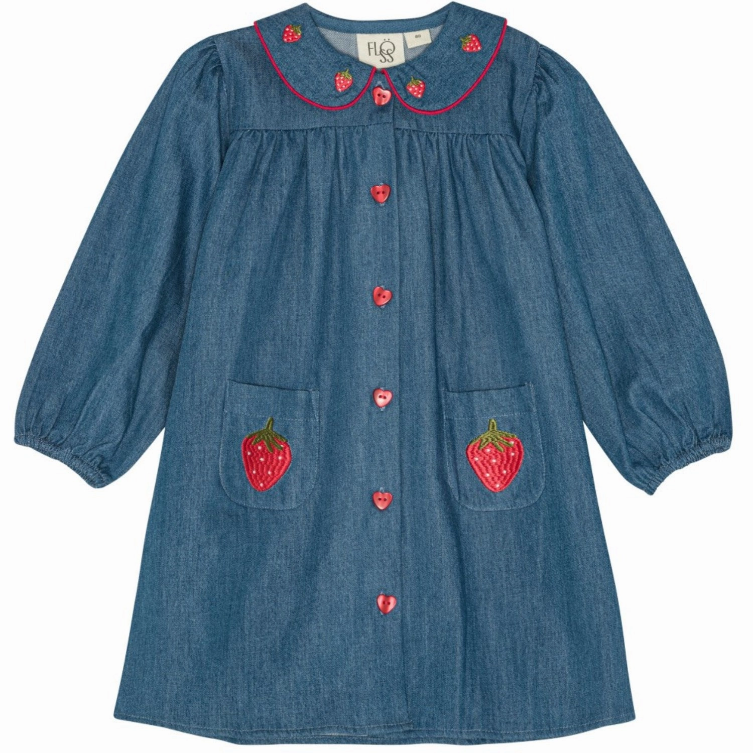 Smart Fashion Lounge Feel Fl?ss Mid Blue Strawberry Vilma Dress