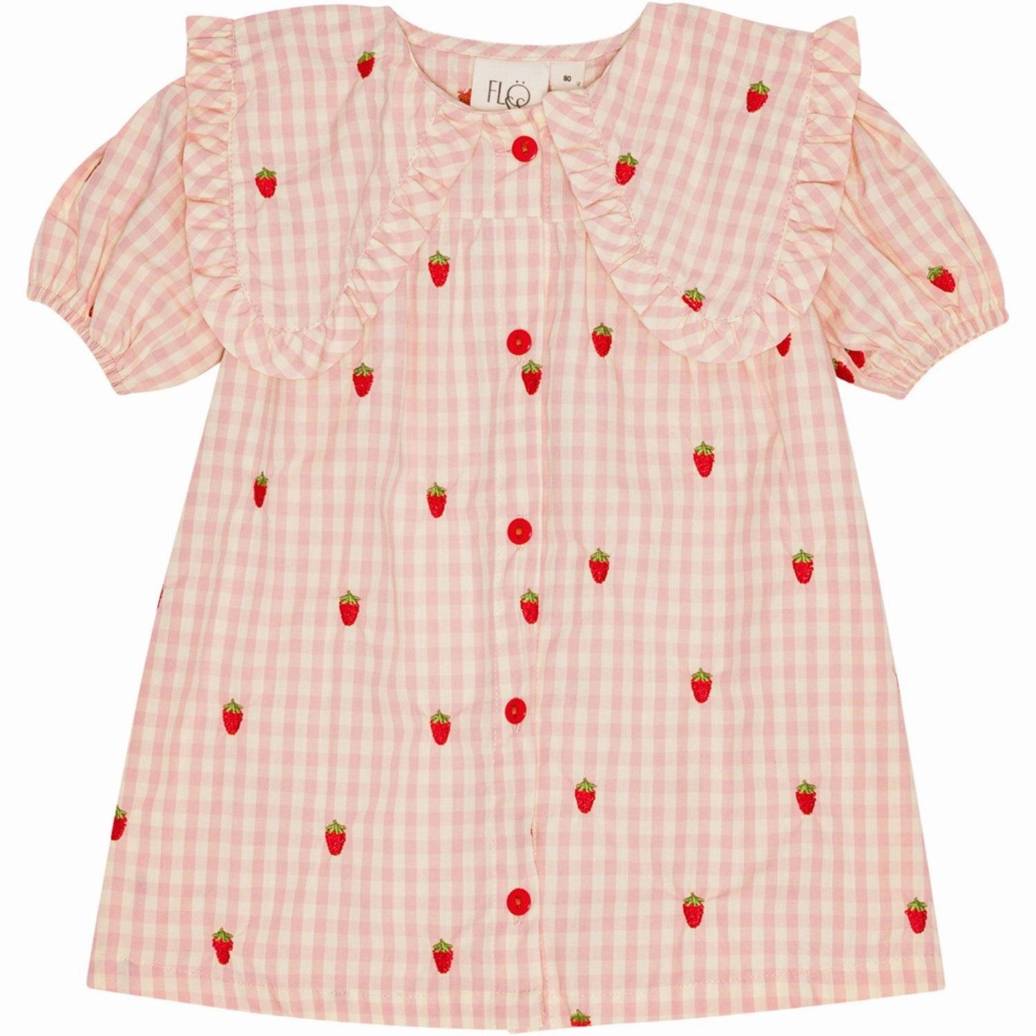 Walk Free Refined Presence Fl?ss Pink Berry Gingham Dolly Dress