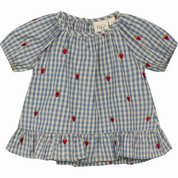 Compact Packing Zip Front Fl?ss Polly Blouse Berry/Blue Gingham