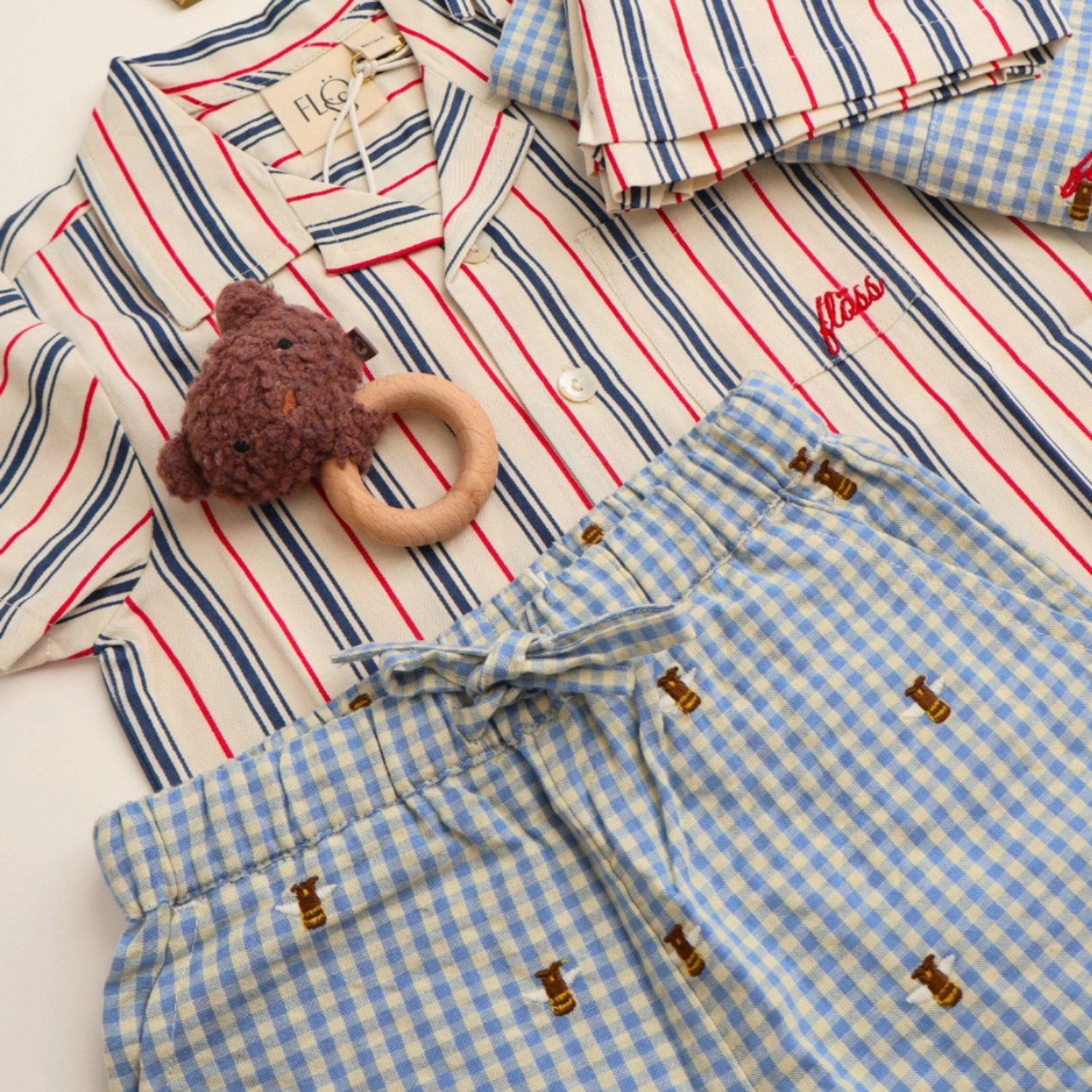 Quick-Dry Fl?ss Red/Blue stripes Miles Shirt