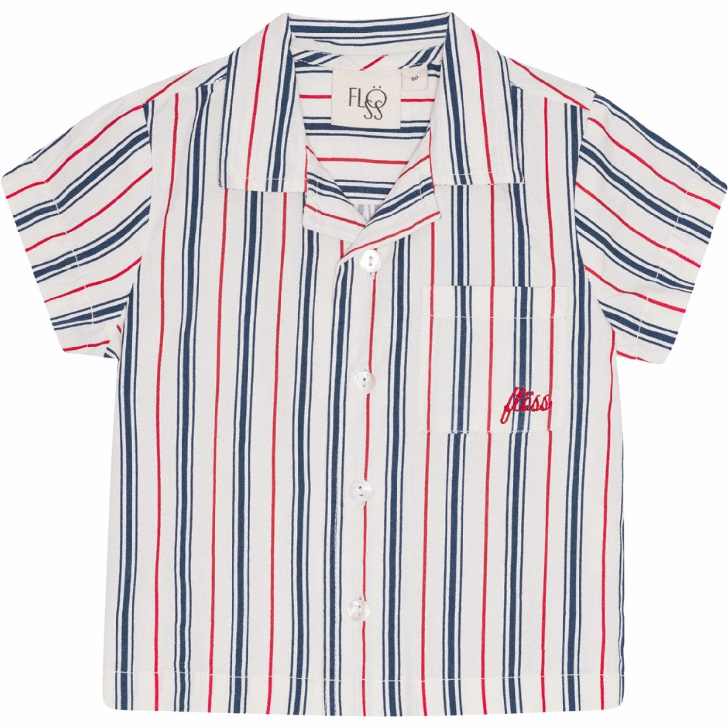 Casual Comfort Water Repellent Finish Fl?ss Red/Blue stripes Miles Shirt