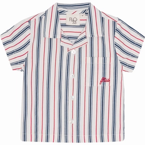 Fl?ss Red/Blue stripes Miles Shirt Reinforced Shoulders
