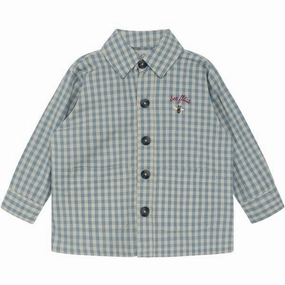 Fl?ss Svend Overshirt Blue Gingham All day wearability