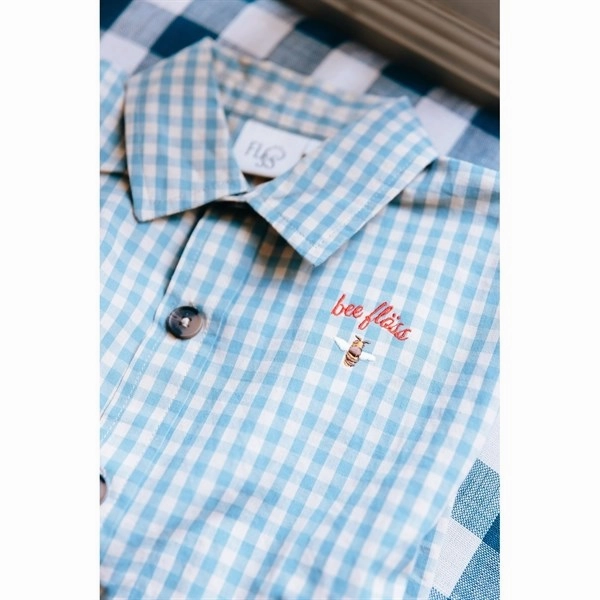 Fl?ss Svend Overshirt Blue Gingham Ombre look Outdoor Gear