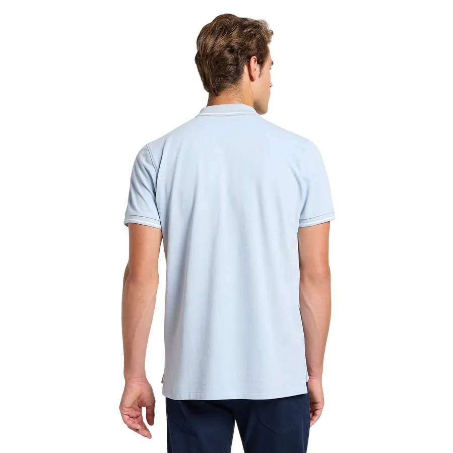 MoistureManagement System Lee polo manica corta da uomo in cotone pique 112363784 celeste