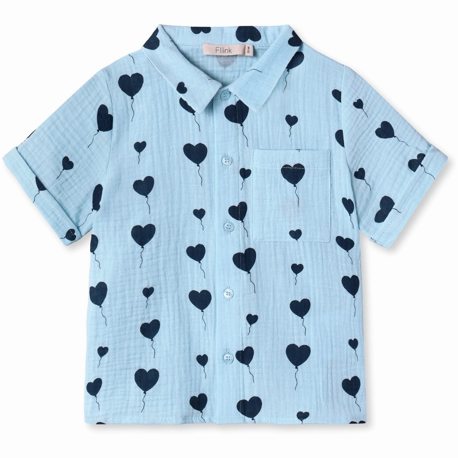 Fliink Dream Blue Love Shirt Wrinkle-Resistant Festival Fashion