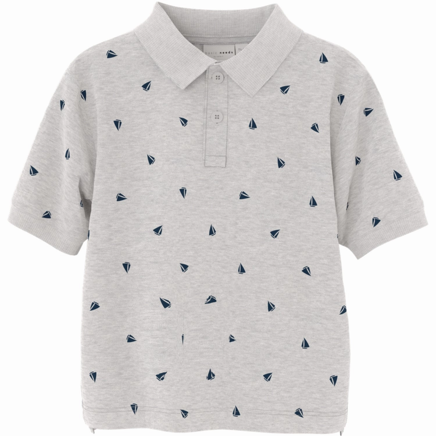 Soft Collar Construction Garment Washed Finish Name It Light Grey Melange Boats Volo Regular Polo