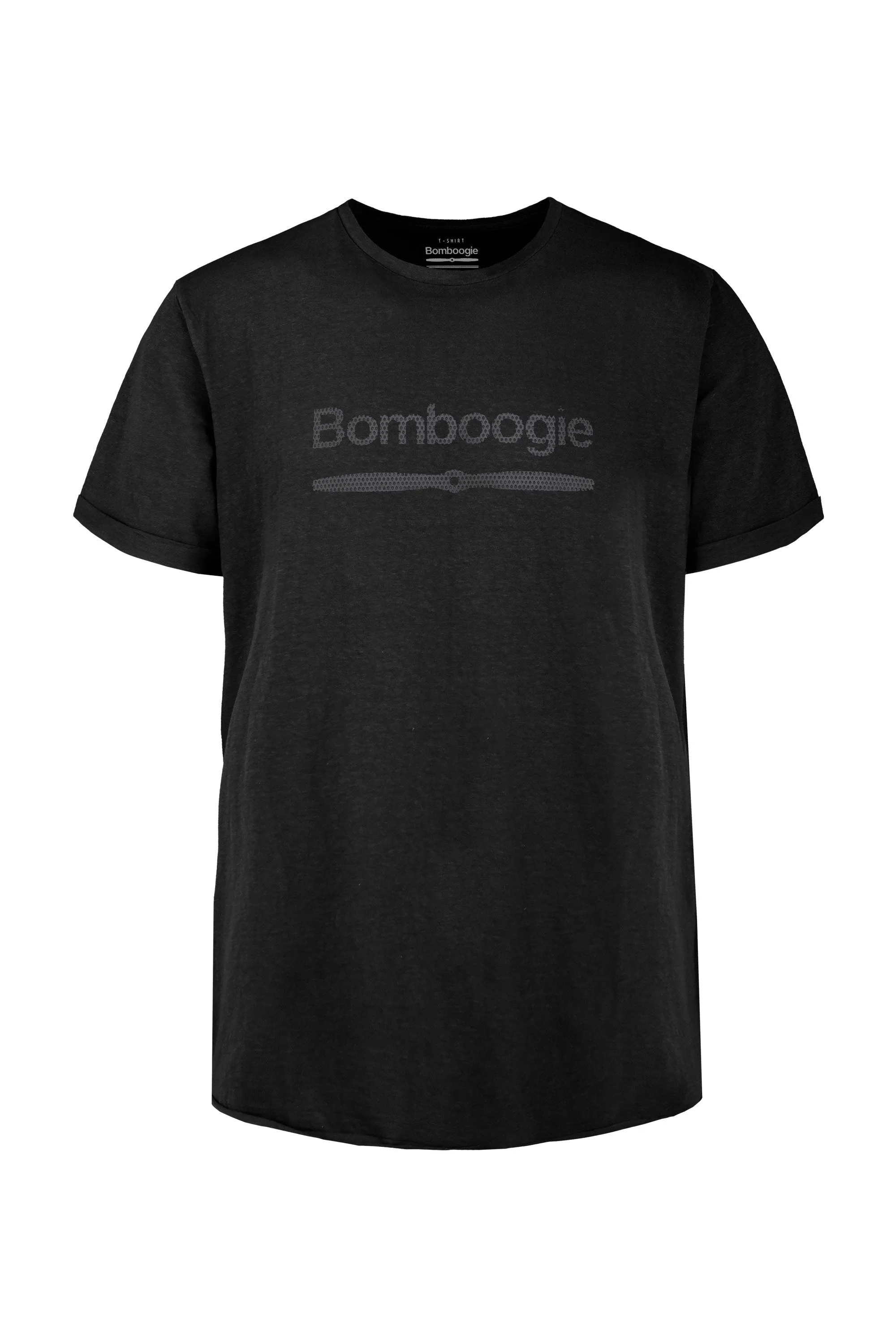 Bomboogie T-Shirt in Cotone con Stampa Bomboogie Orizzontale TM7451TJCOR 90 black Soft and Light Wear