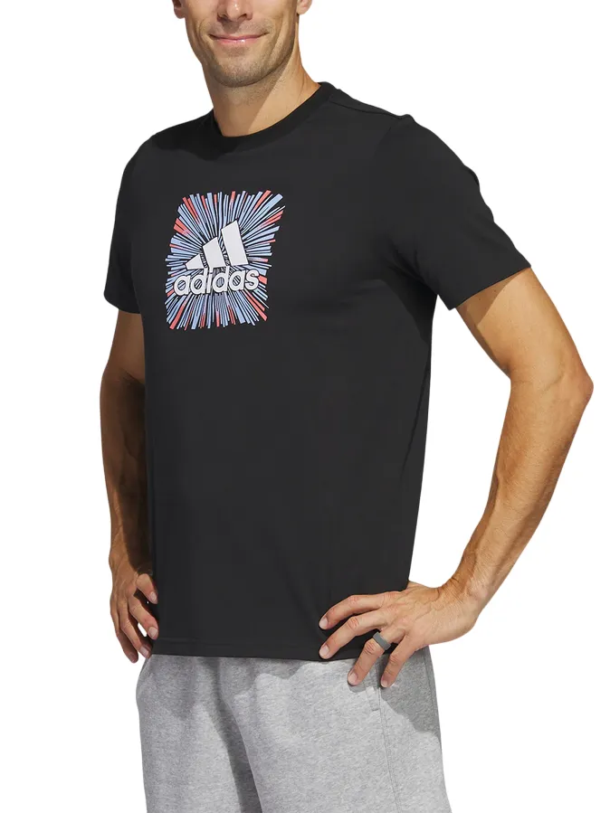 Adidas T-shirt manica corta da uomo Logo Sportwear Graphic HS2533 black Casual All-Day Comfortable Layer