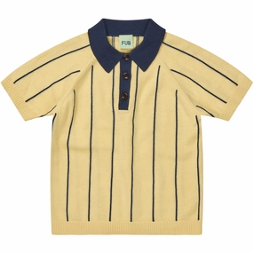 FUB vanilla/dark navy Striped Polo Smart Outfit Lightweight Material