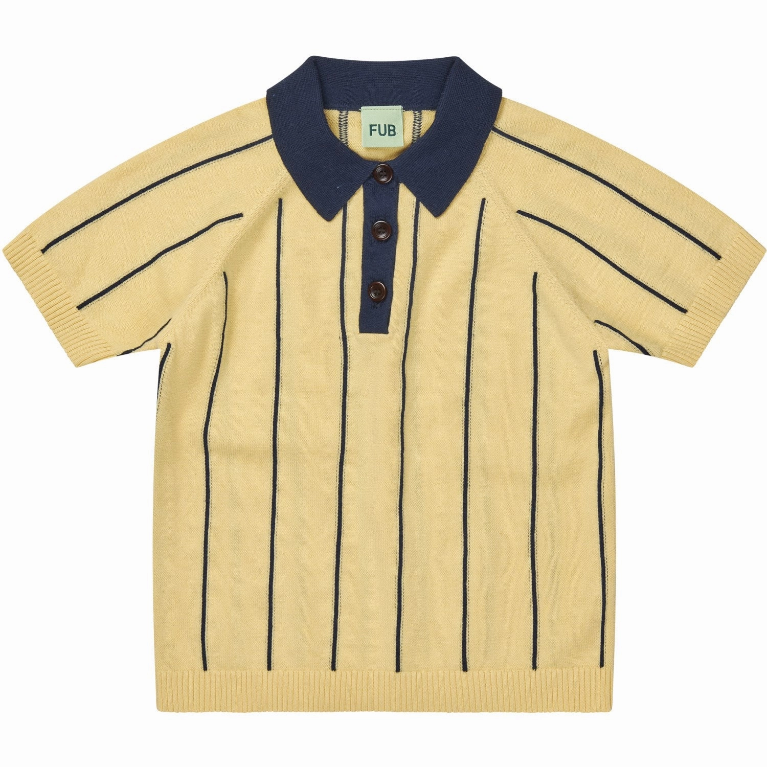 FUB vanilla/dark navy Striped Polo Smart Outfit Lightweight Material