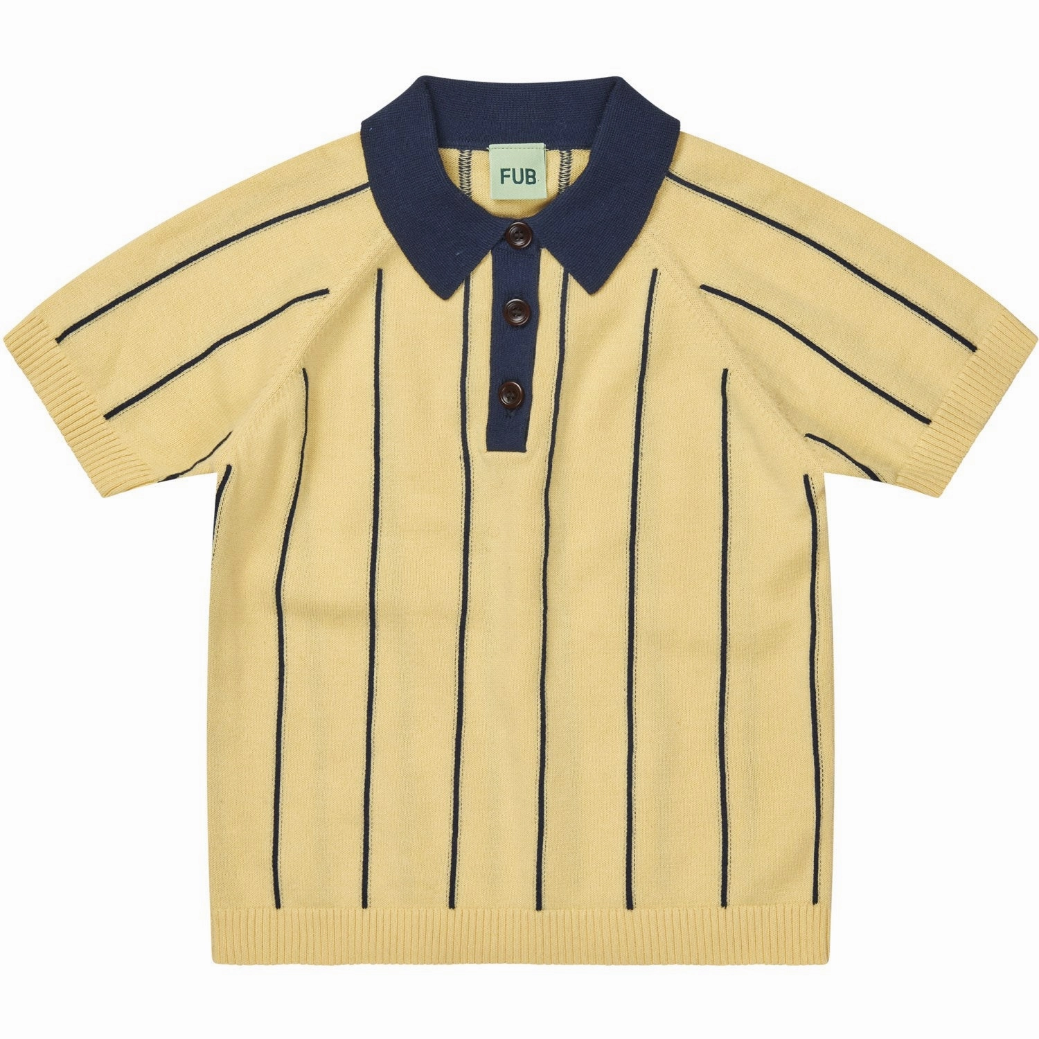 FUB vanilla/dark navy Striped Polo Weekend Brunch Layered Look
