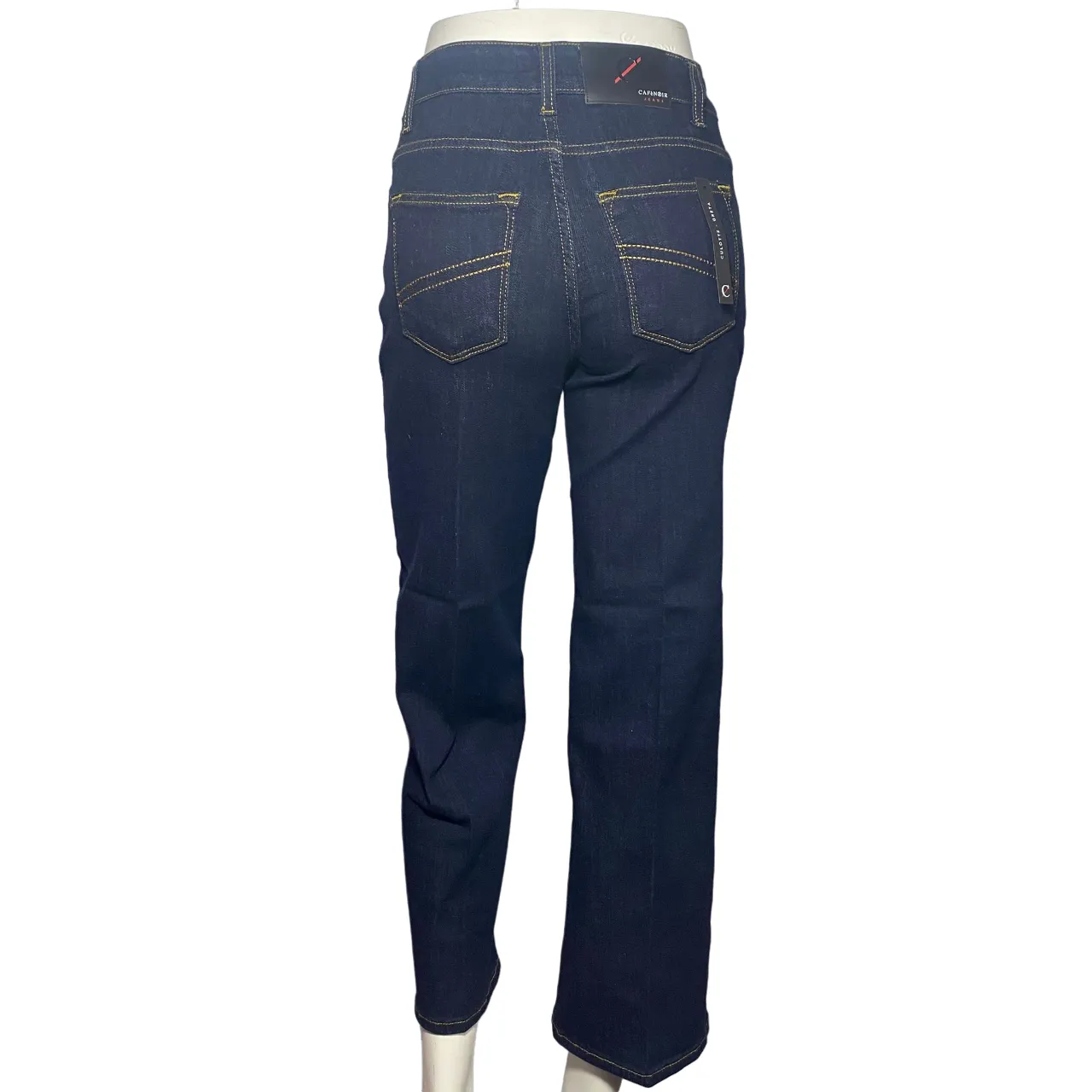 Caf??Noir pantalone jeans da donna Denim Culotte c7 JJ1016 B009 indaco UV protection coating