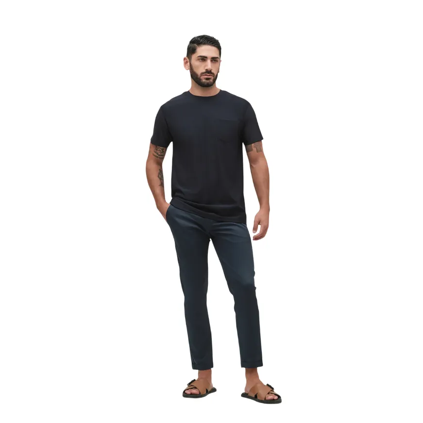 Water Repellent SeamlessPocketDesign Griffai pantalone capri da uomo in cotone Slim Fit UGP4204 blu