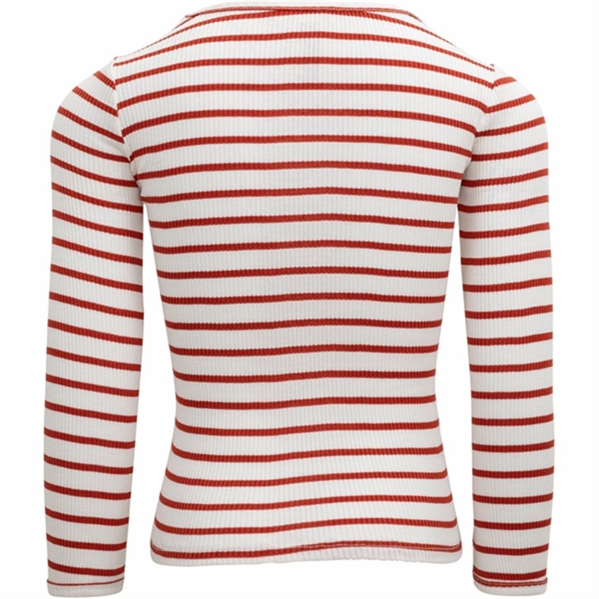 Ultra Soft Interior Linen blend Minimalisma Bergen Blouse Poppy Red And Cream Stripes