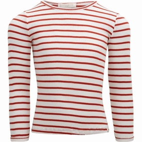Comfort-First Seasonal Wardrobe Minimalisma Bergen Blouse Poppy Red And Cream Stripes